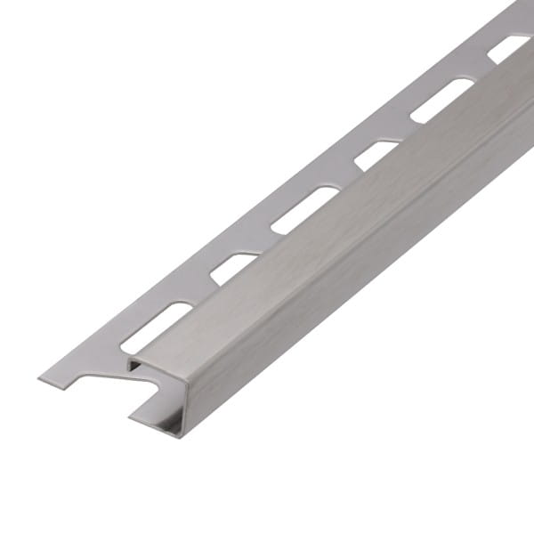 Schlüter square edge trim stainless steel brushed 10 mm