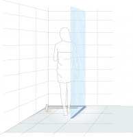 DURAL afschotprofiel voor glasbevestiging rechts illustratie