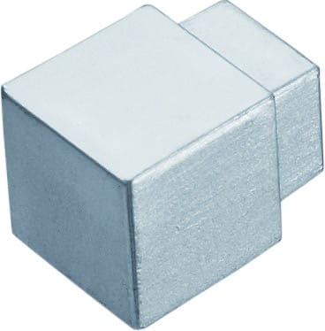 Quadratecke Aluminium silber eloxiert