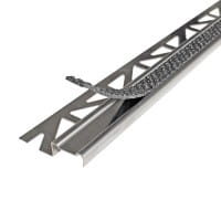 Treppenprofil aus Aluminium mit Antirutschbeschichtung anthrazit