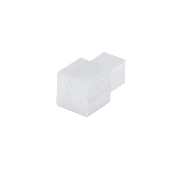 Quadratecken für Aluprofile silber (gebürstet) VE 2Stk; Höhe:7 mm