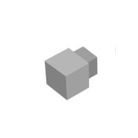 Square corner aluminium concrete gray coated