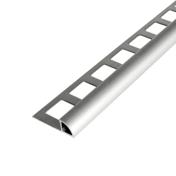 Kwartrond profiel aluminium zilver (mat) 6 mm 250 cm