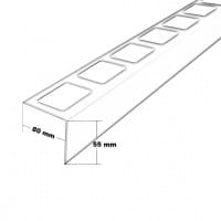 Balkonprofiel L-vorm hoogte 55 Tekening