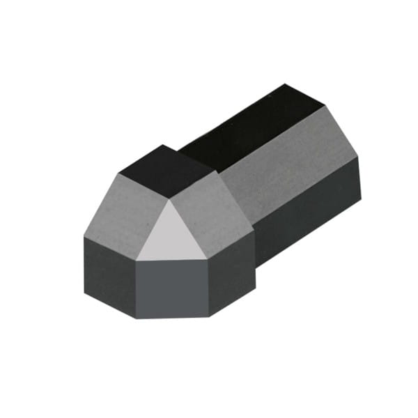 Außenecke Diamantprofil schwarz 9 mm