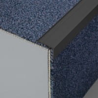 Step profile for retrofitting black matt ambience