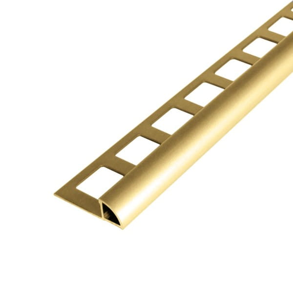 Kwartrond profiel aluminium goud (mat) 8 mm