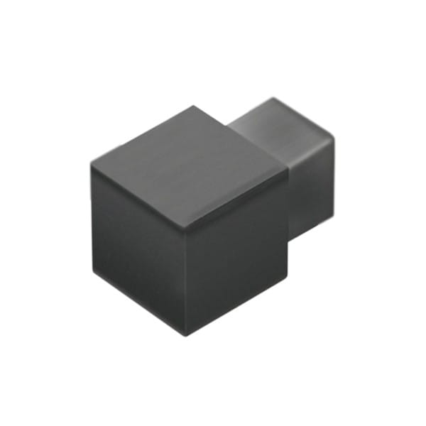 DURAL vierkante hoekstukken PVC zwart (blister)